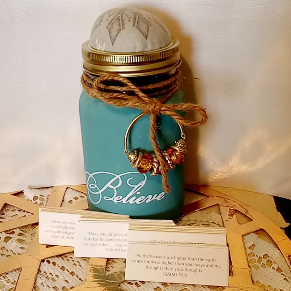 Believe Jar w/Biblical Verses